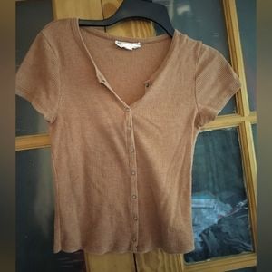 Vneck ribbed tshirt